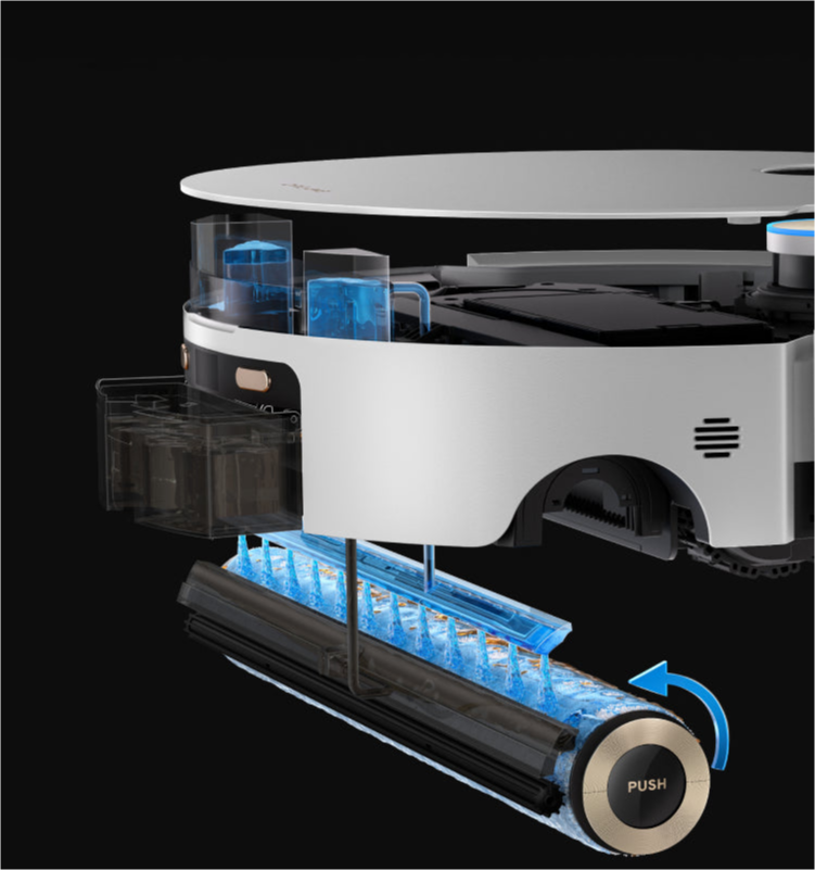 Dreame Aqua10 Ultra Roller Complete robot aspirador fregasuelos pulveriza agua limpia en tiempo real para un fregado más eficaz