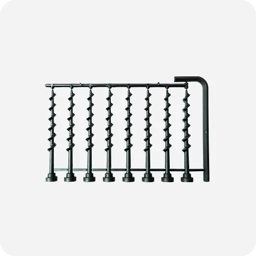 Tornillos x8 y llave hexagonal X1
