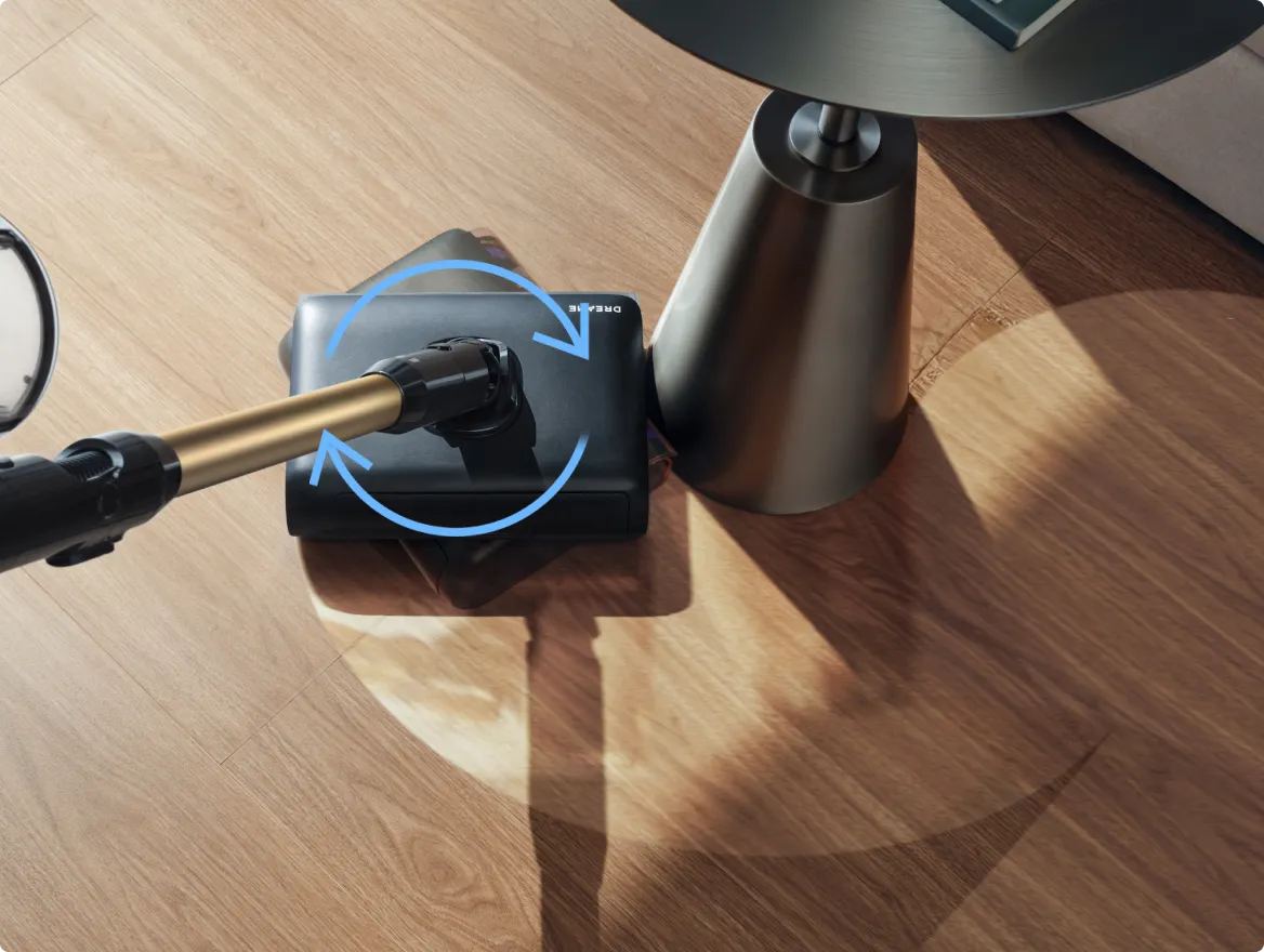 Dreame   Z30 Pro Aqua-A con cabezal de cepillo giratorio de 180 grados para limpiar alrededor de las patas de muebles